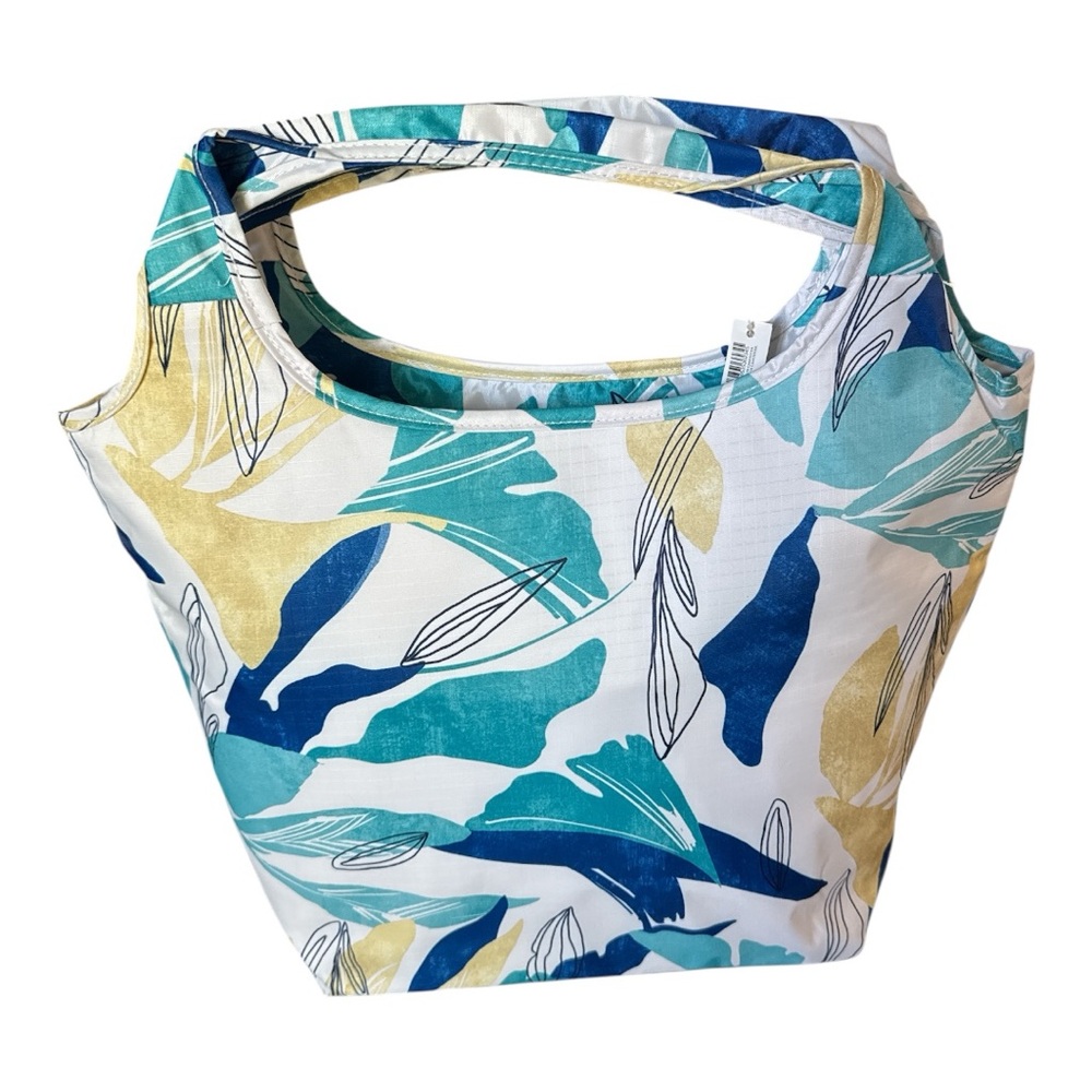 Chico’s Insulated Beach Tote Cooler New Aqua Coastal‎ Travel Bag NWT Ocean Pool - Picture 2 of 7